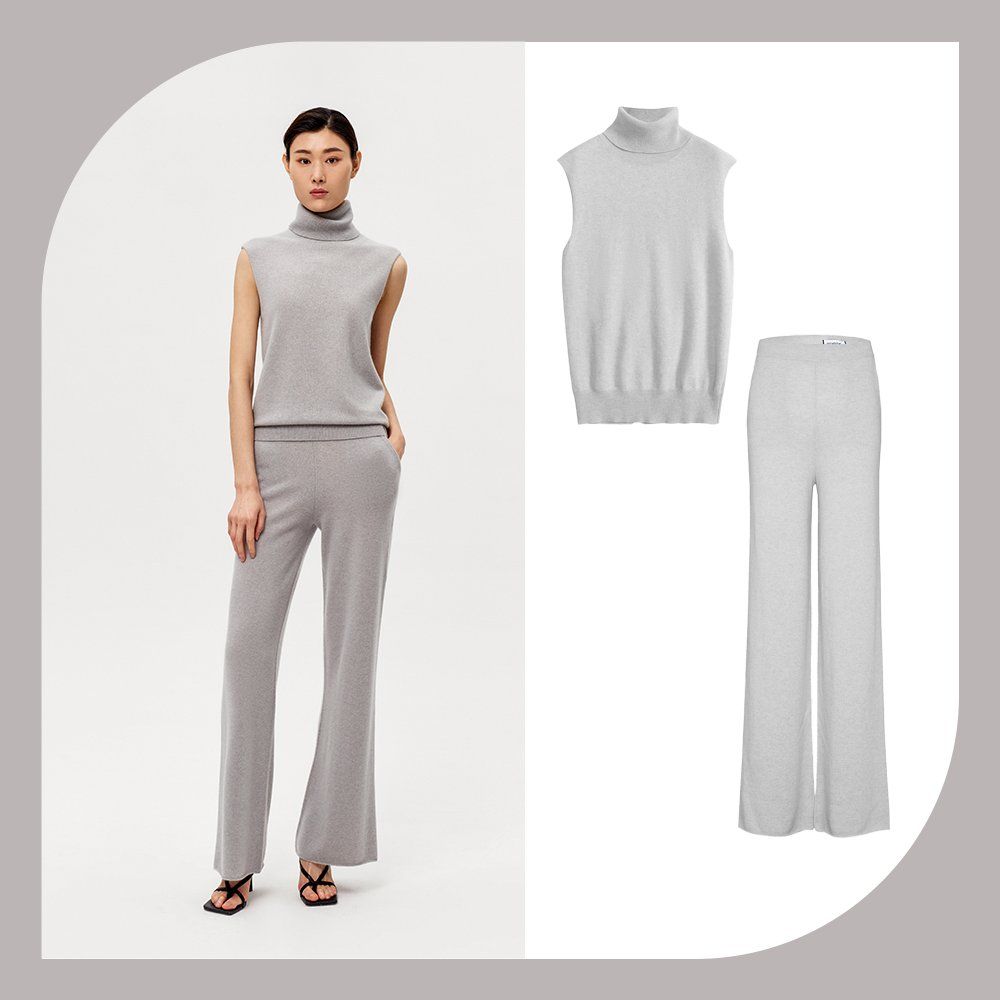 100% Pure Cashmere High Neck, Wholesale of Ready to Wear Sleeveless Vest