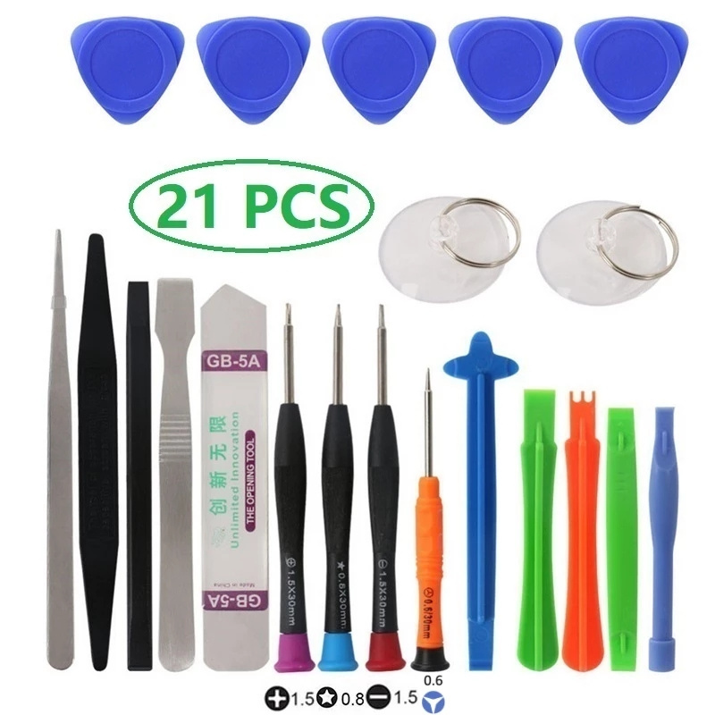 21 in 1 Mobile Phone Repair Tools Kit Spudger Pry Opening Tool Screwdriver Set for iPhone X 8 7 6s 6 Plus Tablets Hand Tools Set