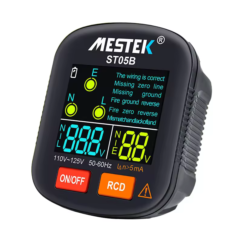 St05b Socket Standard Us Ground Tester Us Plug Industrial Electric Wall Socket Cheap Gfci Rcd Digital Black Socket