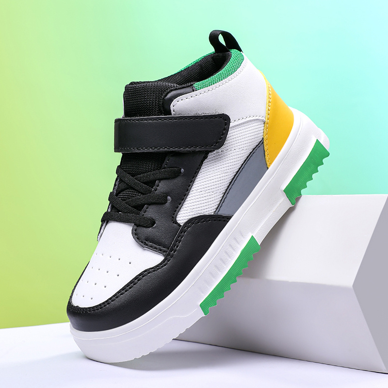 PU Uppers Jogging Sneakers Small MOQ Kid Casual Flat Sport Shoes