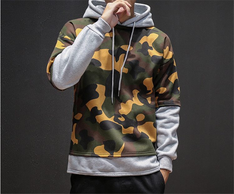 Fashion Design Streetwear Mens Casual Camo Hoodie
