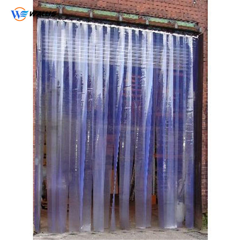Anti-Insect Blue Color Low Temperature Strip Doors Accordion PVC Flexible Curtain Sheet