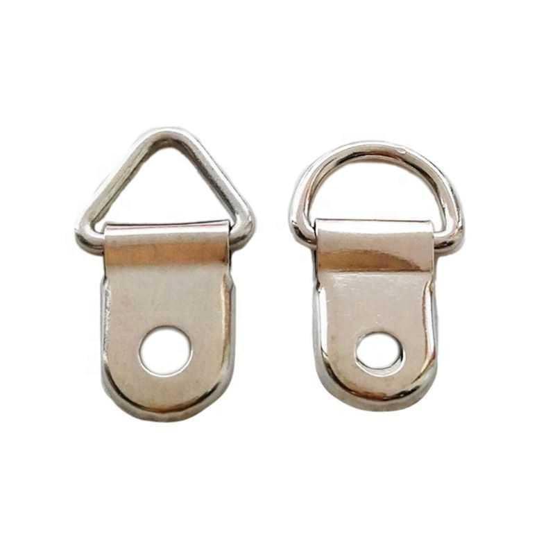 100PCS/Set D Ring Hanging Picture Frame Strap Hanger Hooks Oil Painting Mirror Hanger with Screws Kit