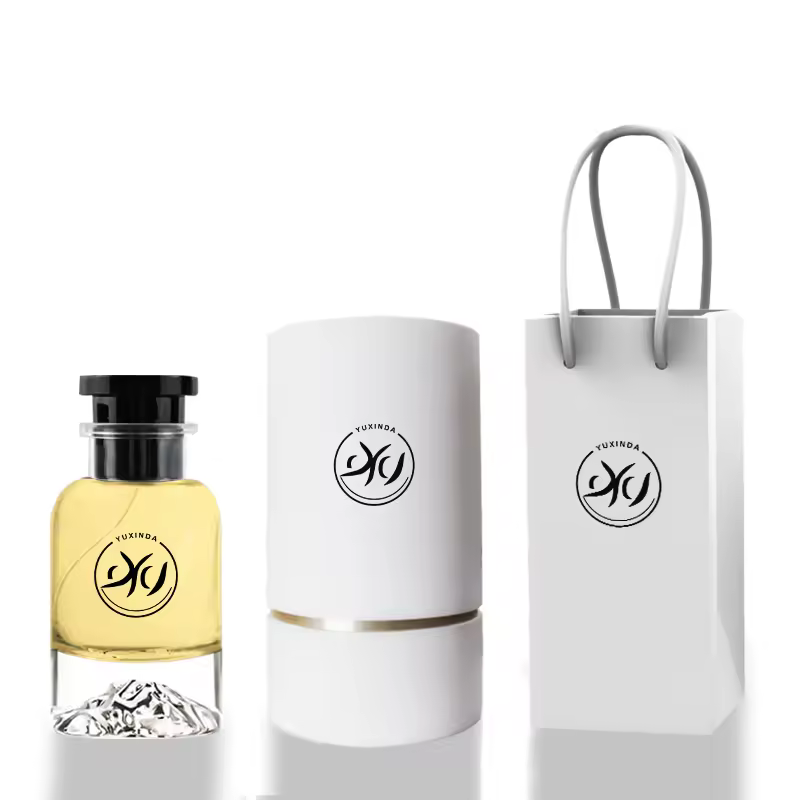 Manufacturer Wholesale Cylindrical Clear Glass Spray Fragrance Bottles 100ml 50ml 30ml Custom Perfume Bottle With Box Packaging