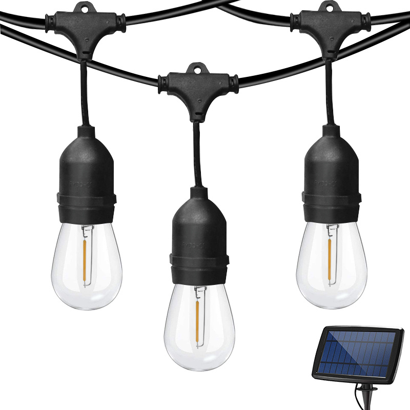 Nice Style Decoration S14 LED Bulbs Hanging String Landscape Lighting Solar Power String Light for Christams Holiday Lighting