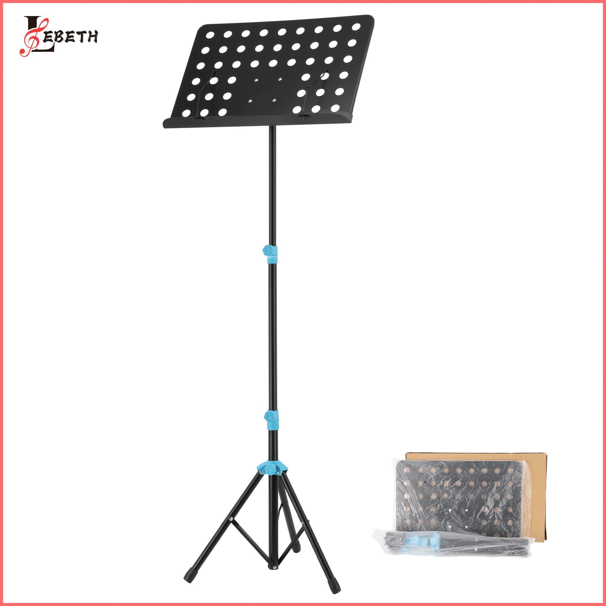 Ms-34b Wholesale Price Colorful Musical Stand Blue Muisc Book Stand