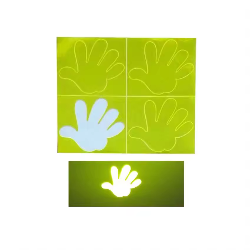 Hot Sale En471 Class 2 Customize Logo Fluorescent Yellow Green Hi Vis Pvc Children Reflective Promotional Gift Sticker Reflector