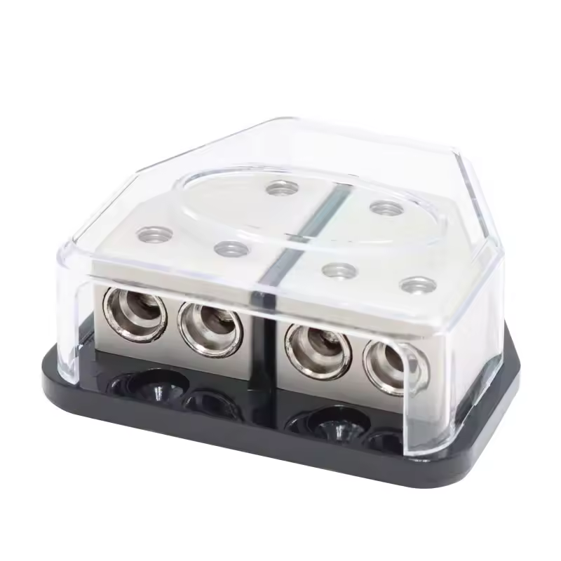 Copper Power Distribution Block With 4x8 Gauge 2x4 Out Crimp Terminal Ground Distributor For Automotive Use