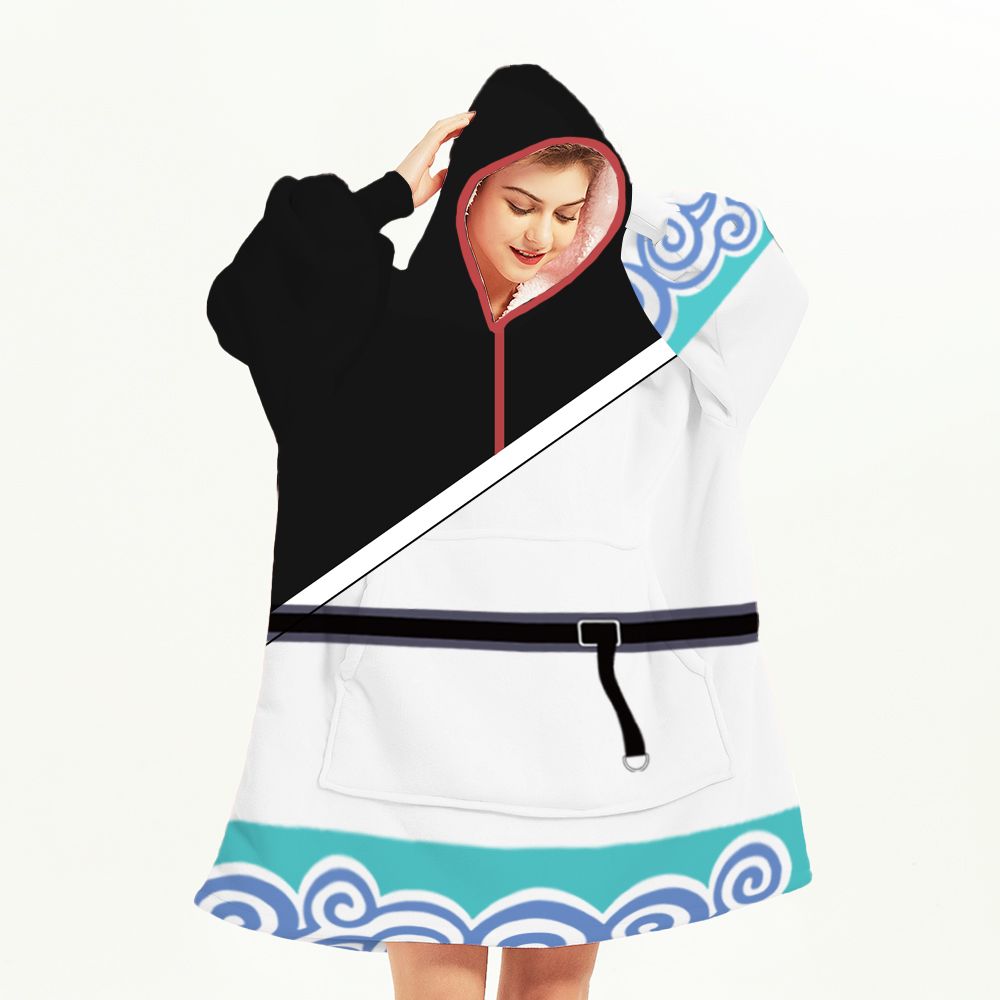 Blanket Hoodie Warm Wearable Blanket Soft Velour Blanket Sweatshirt Oversized Fits All for Teenager Adult