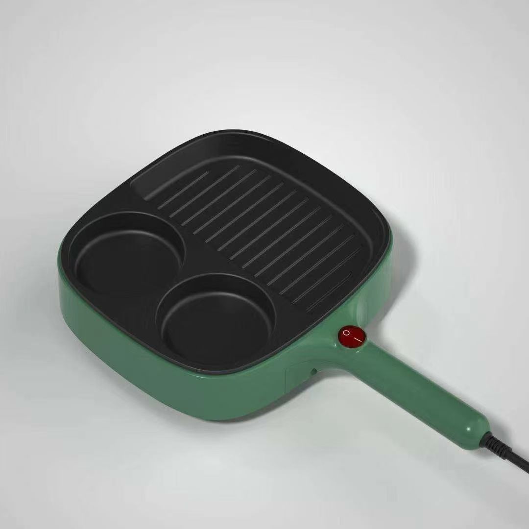 Multifunction Indoor Rectangular Non-Stick Smokeless BBQ 3 in 1 Electric Steak Grill Pan