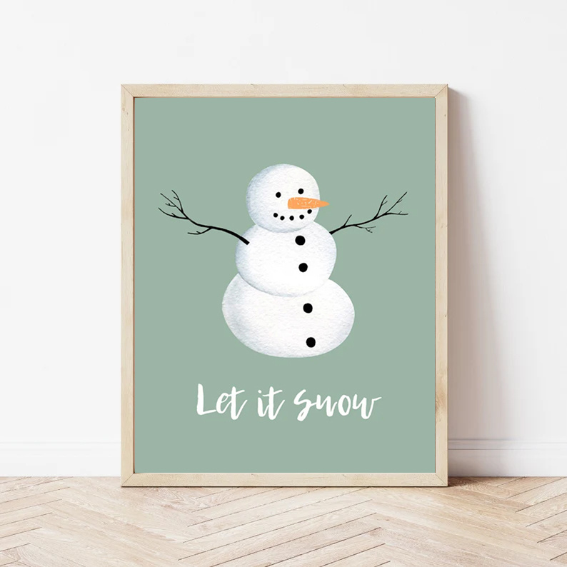 Christmas Signs Solid Wood Decorations Christmas Tree Prints Festive Wall Art Christmas Prints