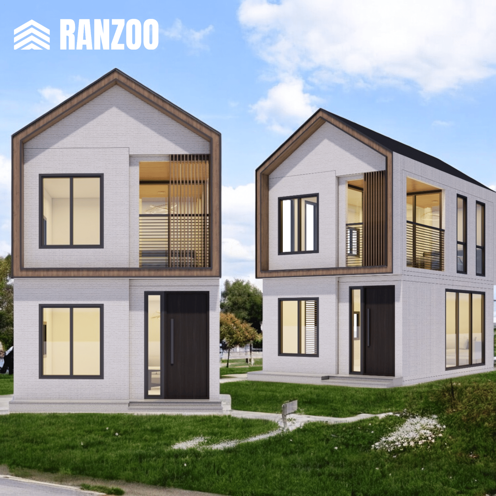 Ranzoo Portable prefabricated Container prefab folding House smart Home with Solar Power and Free Design