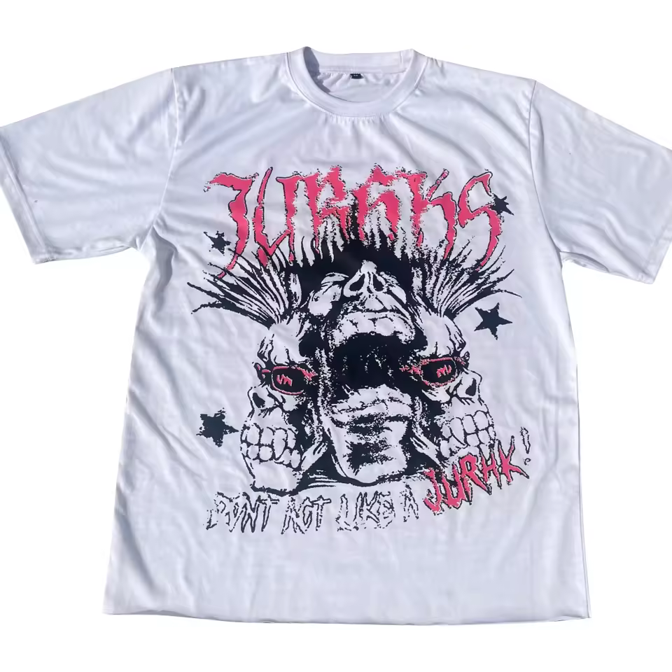 Acid Washed Graphic Print Men's Retro Hip Hop Street Style Short Sleeve T-shirt 100% Cotton Screen Print Blank Dtg Printed Urban