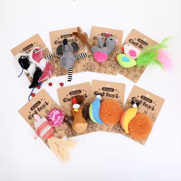 Wholesale Popular Cute Design Funny Cat Toy Playing Pet Supplies Various Ready Stock Plush Durable Cat Chew Toy
