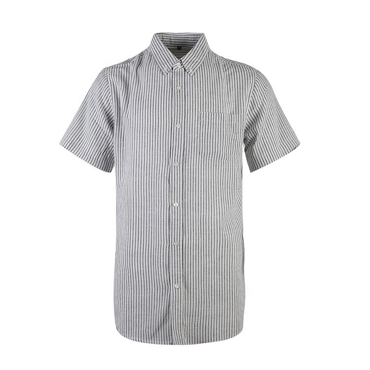 Wholesale Latest Design Men's Summer Cotton Button Down Shirt Casual