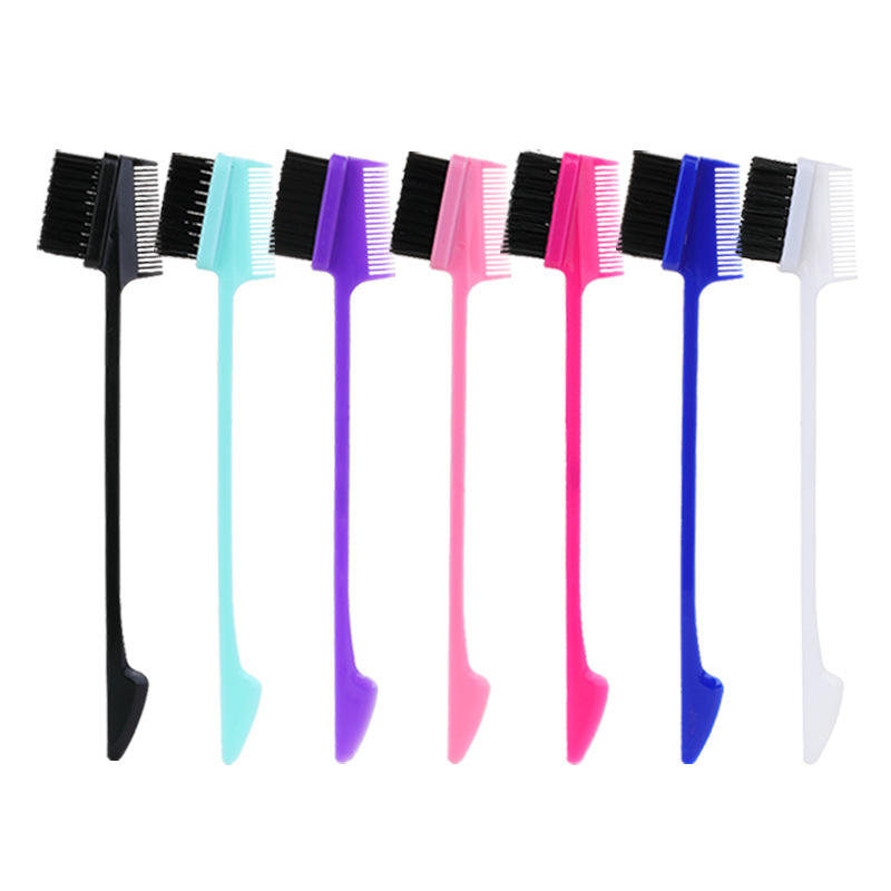Mouse Tail Eyelash Beauty Brush,Multi-functional Comb,3-in-1 Edge Control Brush