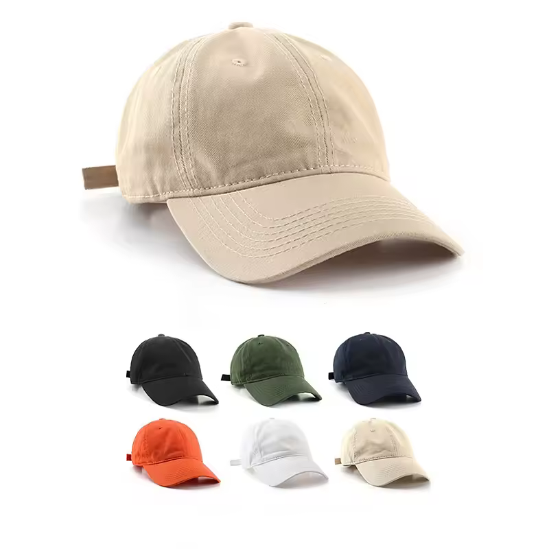 Wozhen Premium 100% Cotton Baseball Caps Solid Color Customised Sporty Street Style Image Hat