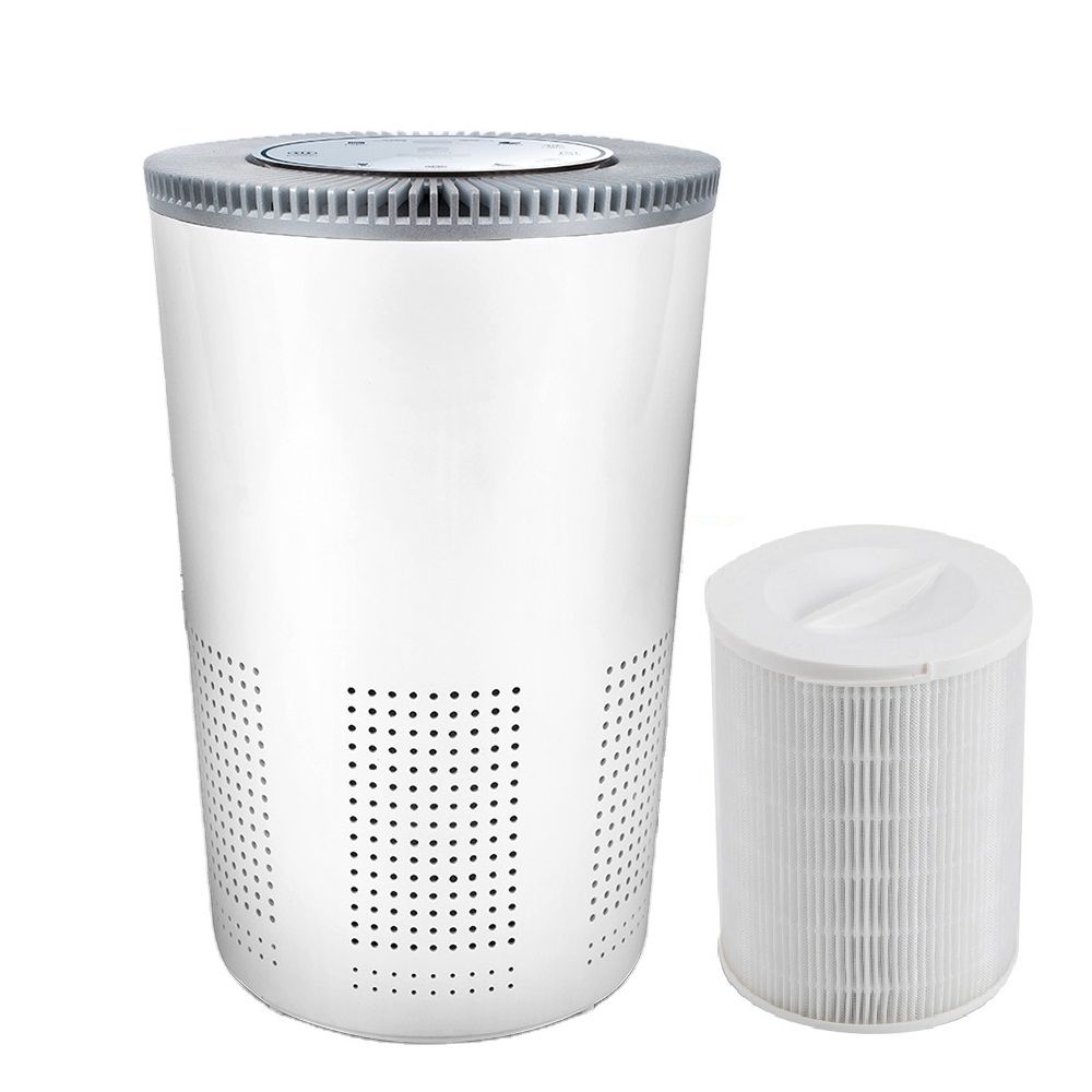 Smoke Detector Dust Mite Removal Home Desktop HEPA 13 Filter Purifier with Negative Ion Generator UV LED Light Sterilizer