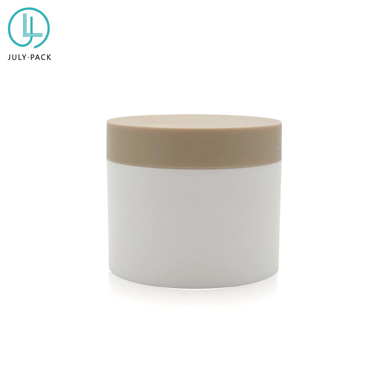 White Plastic Cosmetic Cream Jar with Yellow Lid for Face Cream