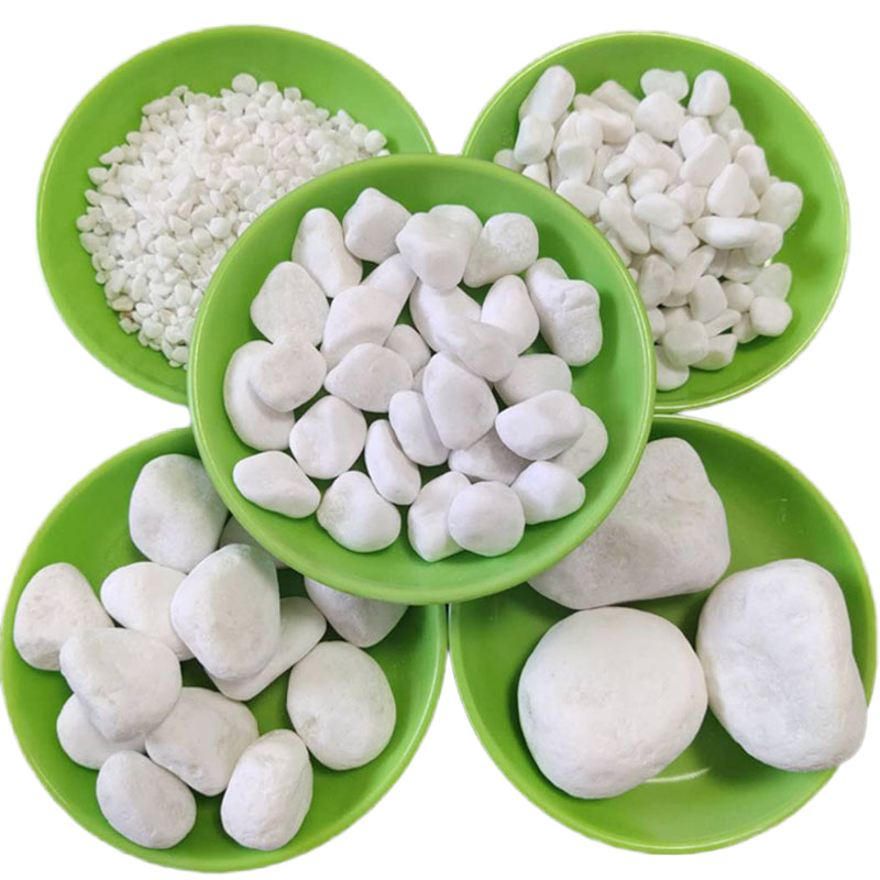Yiyuan Best Choice For Home Garden Landscape Decor Polished Crystal White Natural Stone Cobbles Pebbles-eco-friendly 5-year