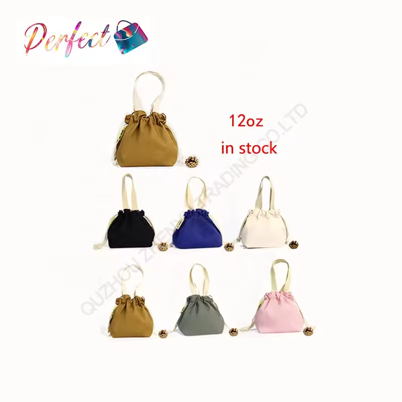 Zy Rts In Stock Tote&drawstring&handbag Cotton Canvas Bag With Variant Colors Can Be Choose Made By Initibag