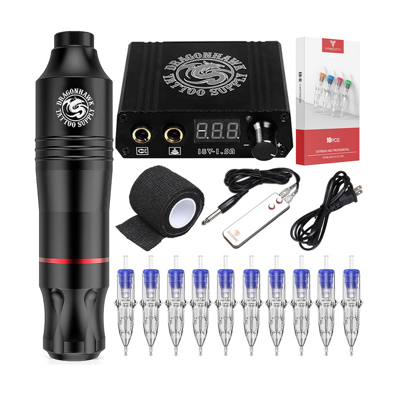 Dragonhawk Tattoo Machine Pen Kit for Body Tattoo