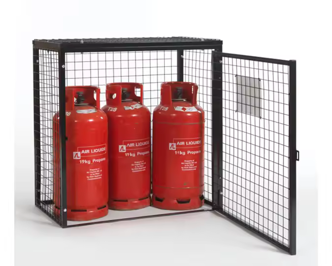 Excellent Gas Bottle Storage Security Cage Manufacturer Selling Low Cost Oxygen Cylinder Gas Cage