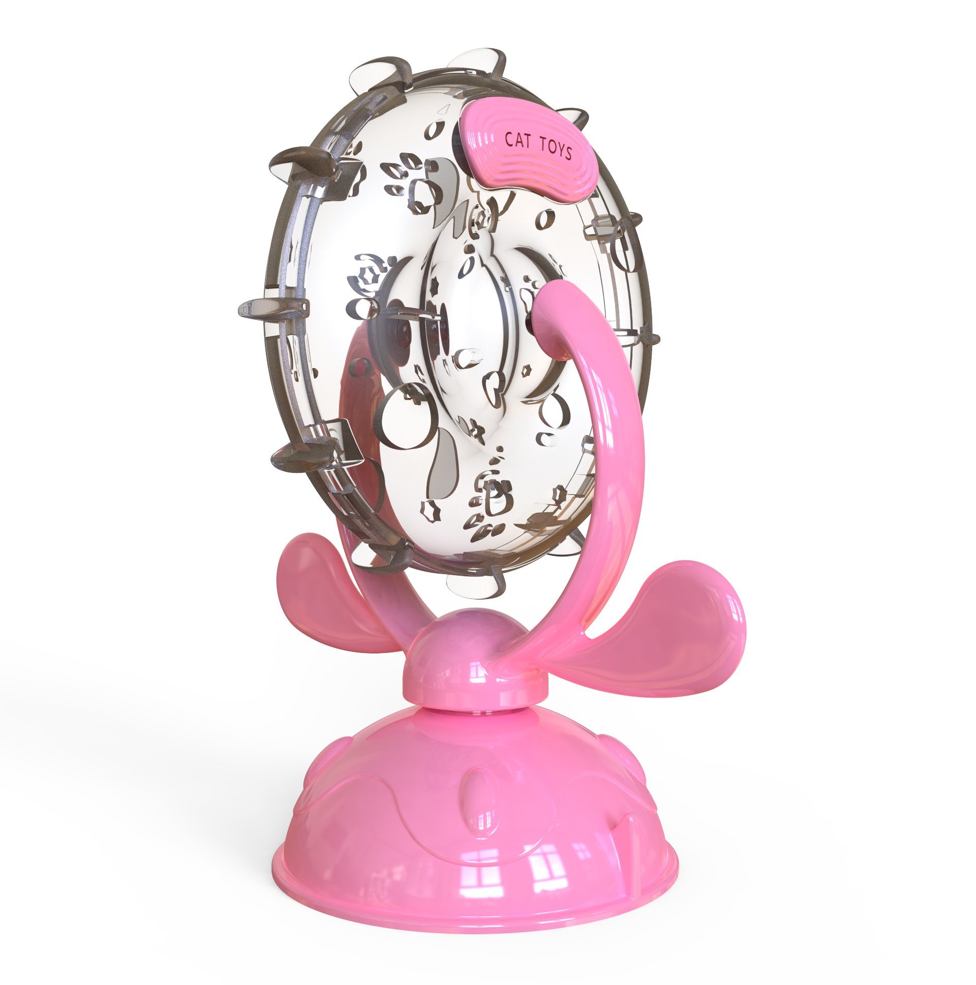 Wholesale Yellow Color Windmill Shaped Pet Cat Leaking Foods Toys