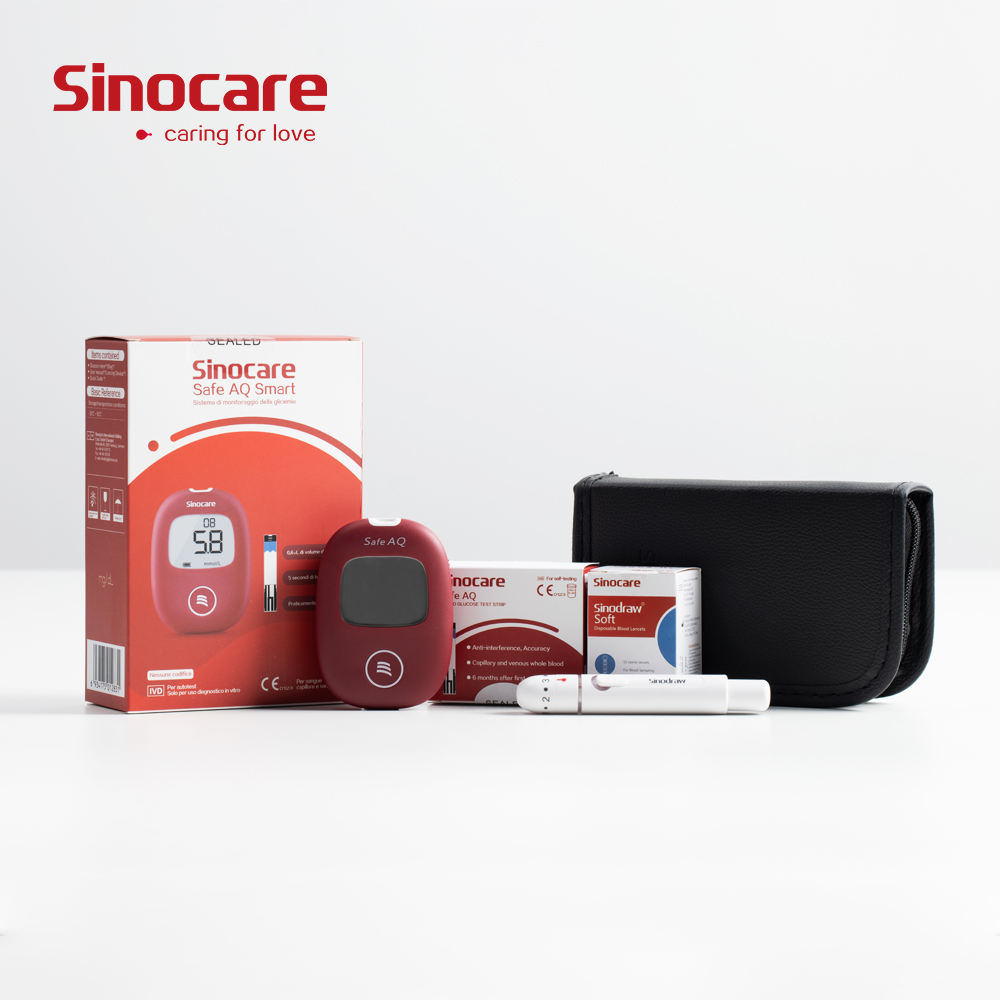 Sinocare Safety Sterile Portatil Digital Blood Glucose Meter Home Self-Test Smart Glucometer Continuous Blood Sugar Monitor