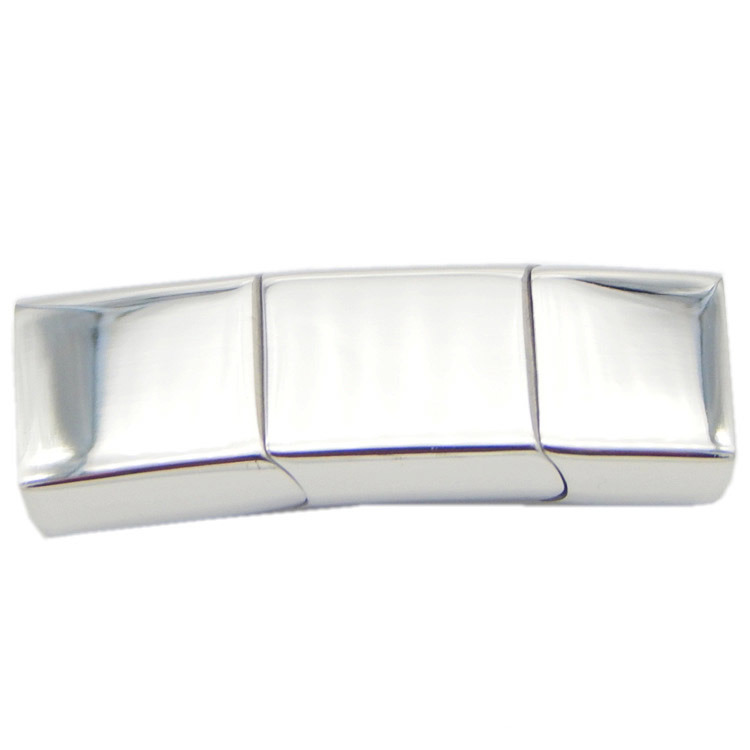 Latest Design 11X6mm Adjustable Triple Hook Clasp Silver Color Stainless Steel Jewelry Findings for European Market