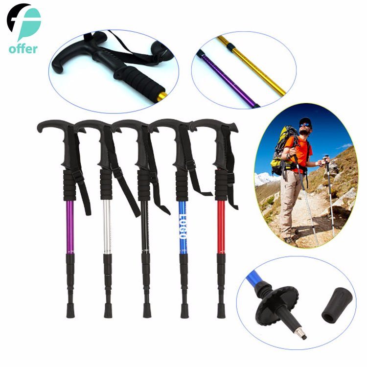 Adjustable Ultra-Light Walking Hiking Stick Telescopic Trekking