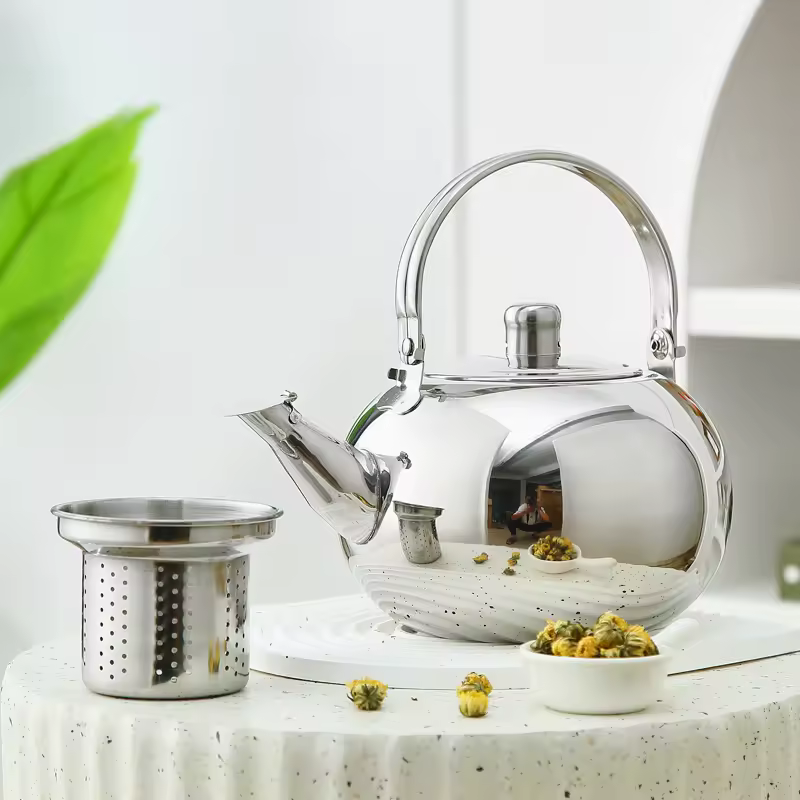 Zhenneng Wholesale Hot Sale Stainless Steel Water Kettle 1.3l Tea Pot Wireless Boiling Water Stove Whistling Tea Kettle