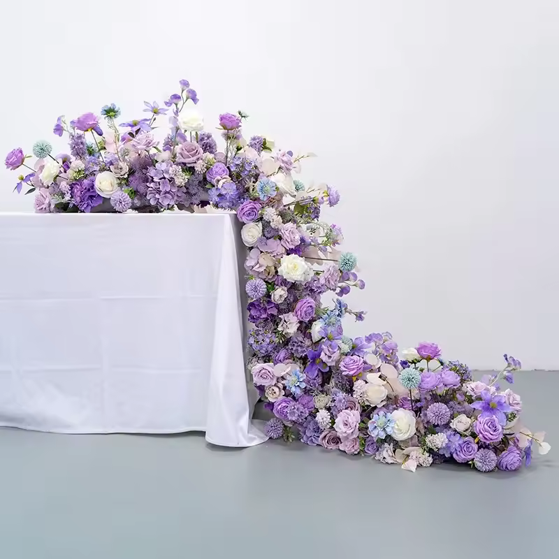 A-471 Wholesale Artificial Flowers Table Runner Long Elegant For Spring Home Party Wedding Decor Floral Craft Art Centerpieces