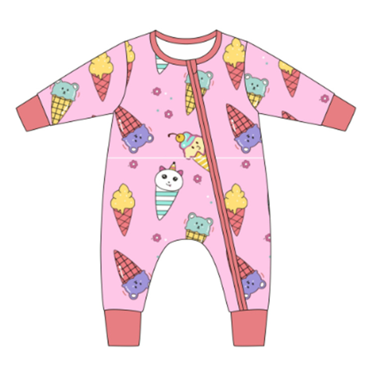 Children Sleeping Bags Spring Autumn Quilted Cute Cartoon Split Legs Sleepsack Home Wear Long Sleeve Baby