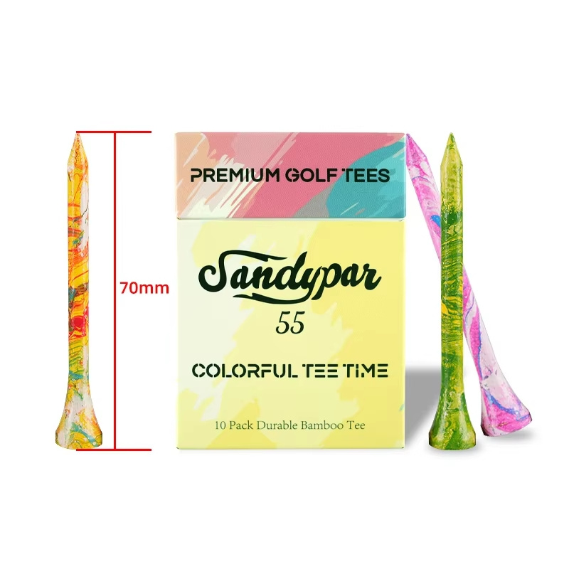 Hot Sales 70mm Golf Tees Durable Bamboo Plastic Wood-in Stock Cigarette Box Packaging