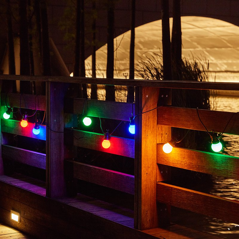 Hot Sale Outdoor Wedding Party Garland Village LED Decoration Lights Christmas Festoon String Lights G50 Balls