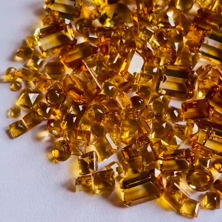 Beautiful AAA Quality Natural Madeira Citrine mix cut gemstone with superb luster and perfect making available at cheap price