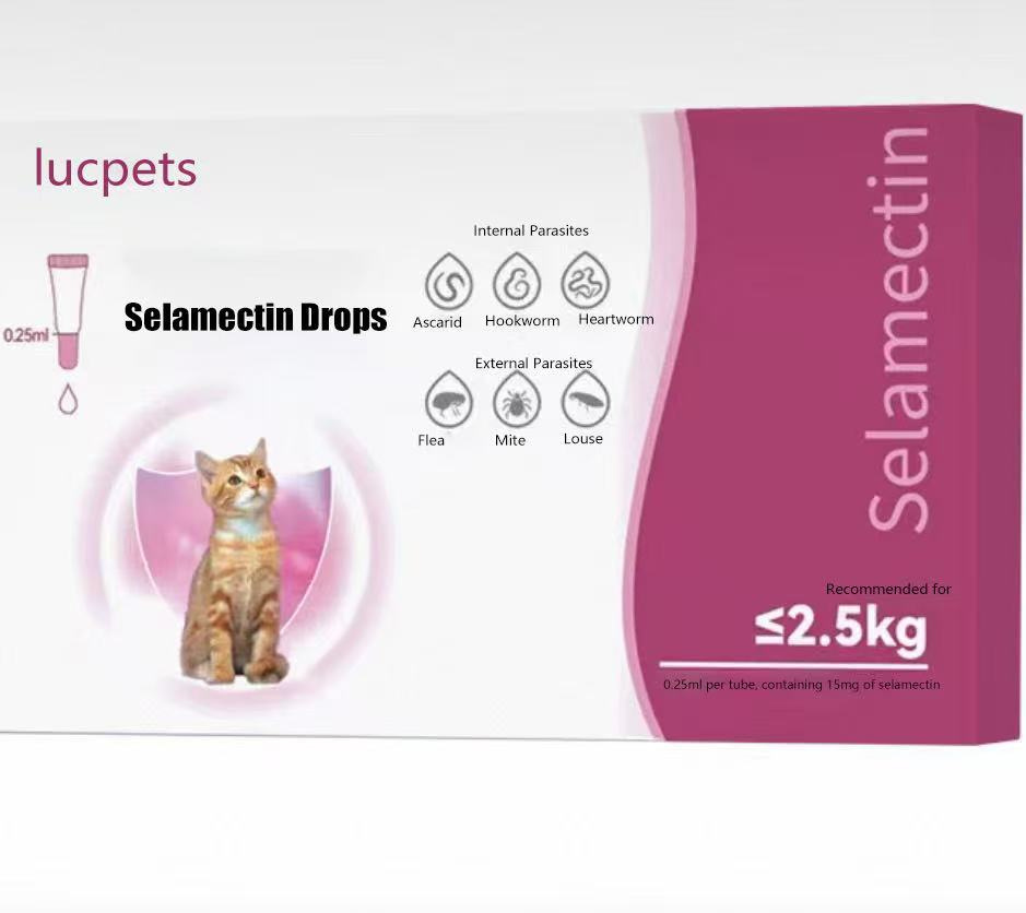 Selamectin Drops (for cat) & Both Internal and External Parasites Can Be Expelled