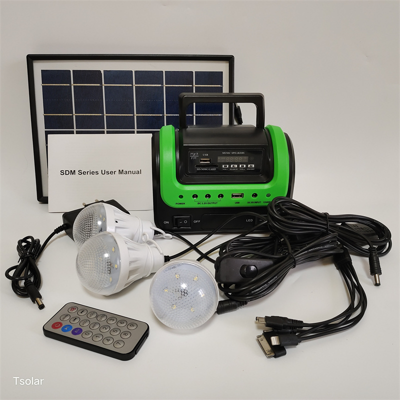 China Manufacturers Product Portable Home Emergency Lighting Solar Energy Kit