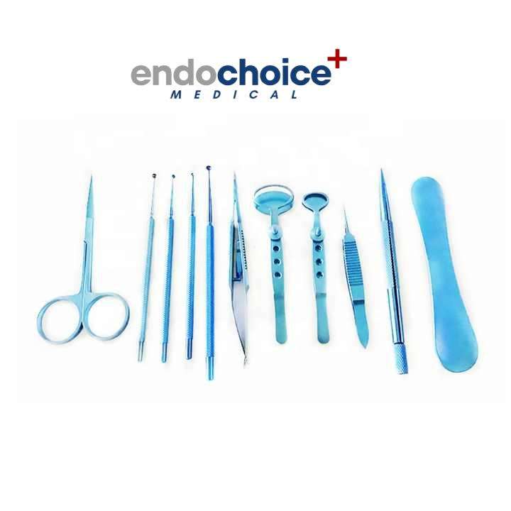 Factory Price Titanium Alloy 12pcs Chalazion Instrument Set For Ophthalmic Surgery Includes Sterilization Box Stainless