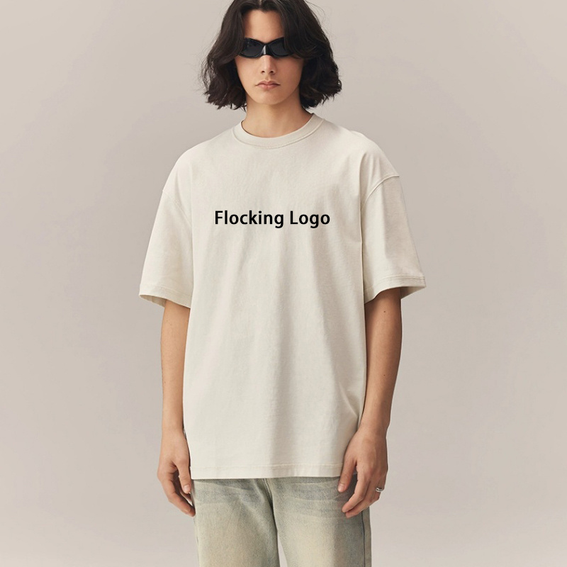 T-Shirt Cotton 2024 Luxury Quality Loose Fit Little Drop Shoulder Brand Blank Oversized Men T Shirt