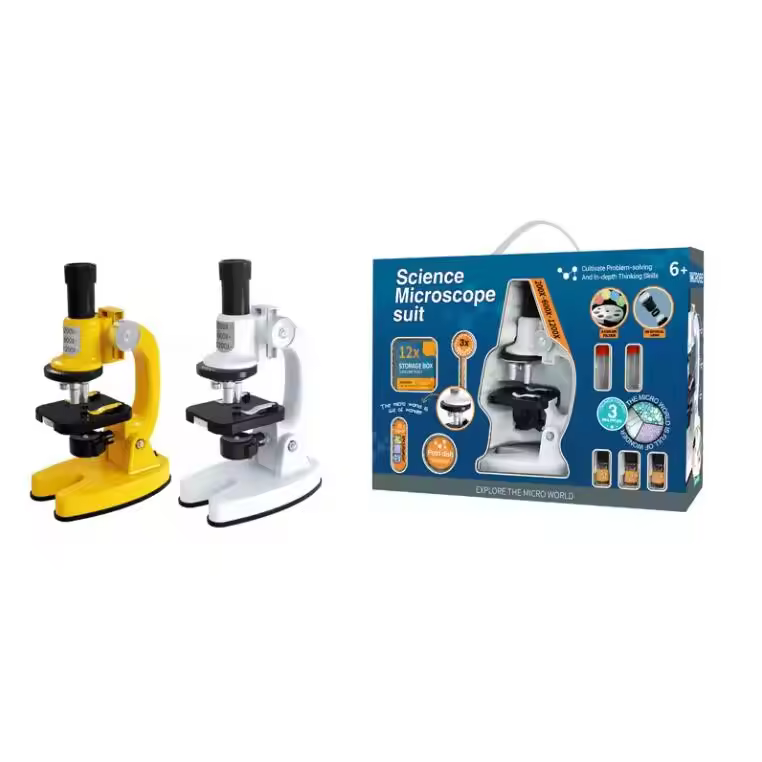 Ready To Ship Kids Educational Science Microscope Portable Diy Science Experiment Microscope Toy Kit