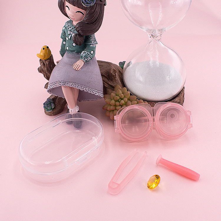 Portable Transparent Contact Lens Container Holder Fashion Luxury Contact Lenses Case