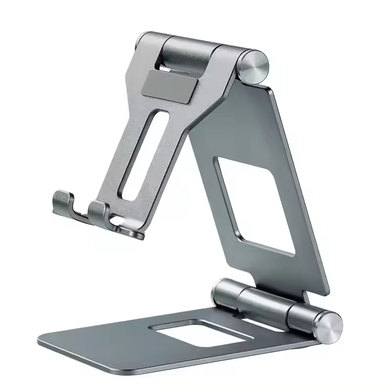 Portable Adjustable Height Aluminum Stand With Alloy Material Simple Fast Flexible Phone & Tablet Holder For Desk Use