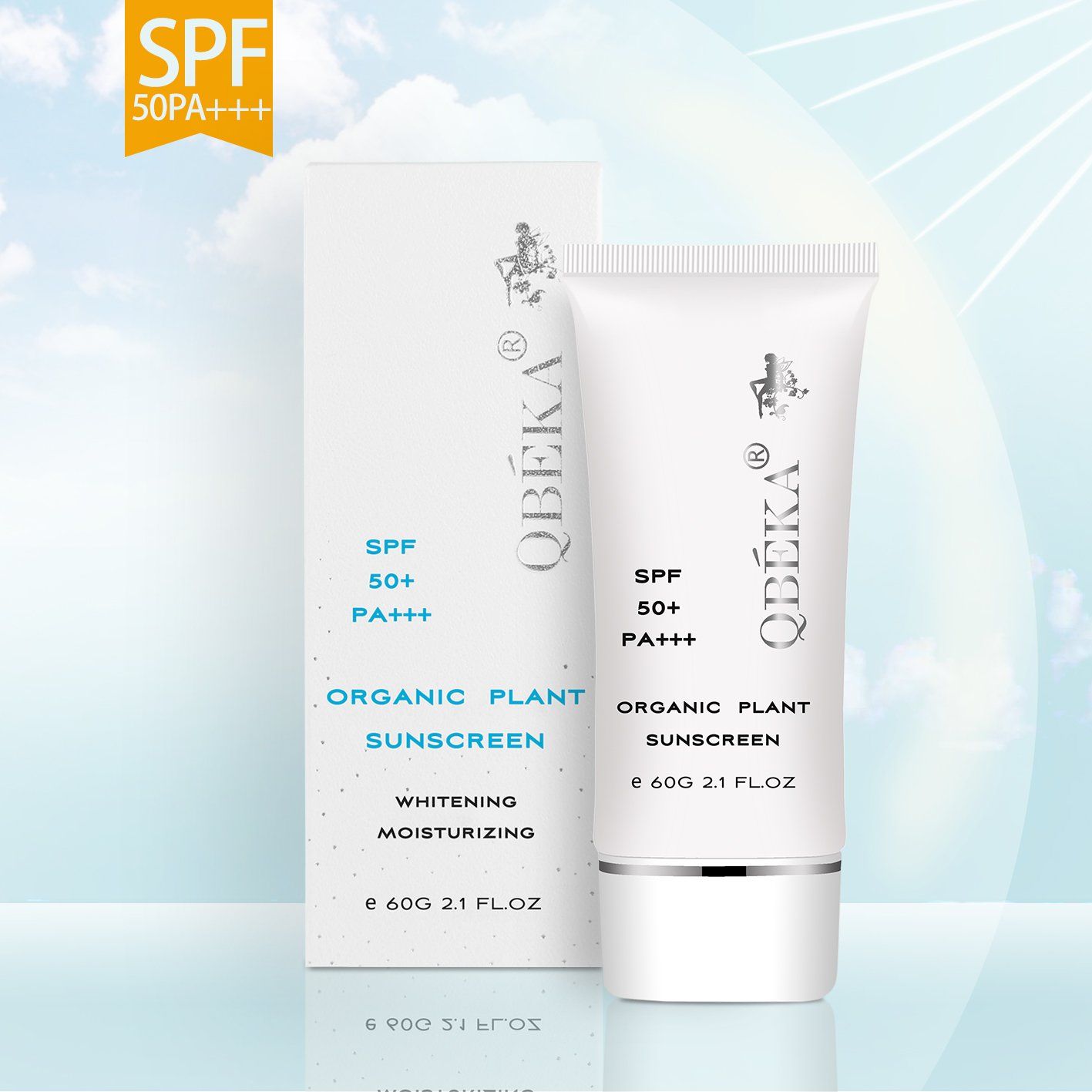 OEM Available Natural Whitening Moisturizing SPF 30 PA+++Best Qbeka Organic Plant Sunscreen