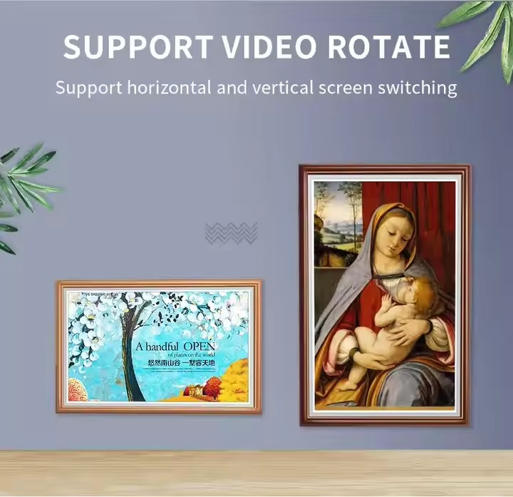 21.5" Digital Canvas Frameo Nft Display Manufacturer Wall Mounted LCD TV WiFi Digital Photo Frame Art Frame