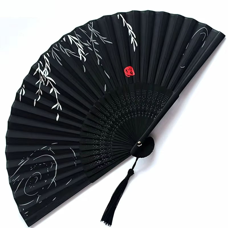 Bamboo Folding Fan Traditional Classic Chinese Hand Held Art Craft Japanese Summer Female Dance Home Decoration Party Ventilator