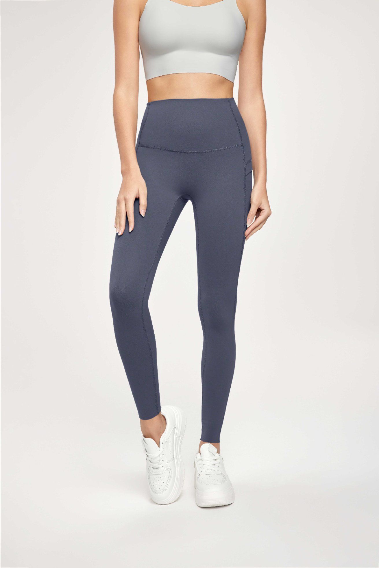 Women's Activewear 7A Antibacterial Cooling Yoga Pants with Pockets High Waist Butt-Lifting Gym Leggings for Women – Cuttable Ankle Design