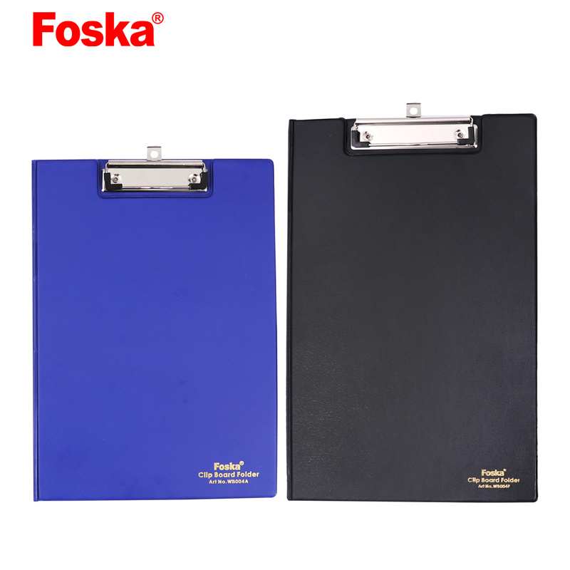 Foska A4 FC Paper and PVC Ofiice School Clip Board with Pen Holder