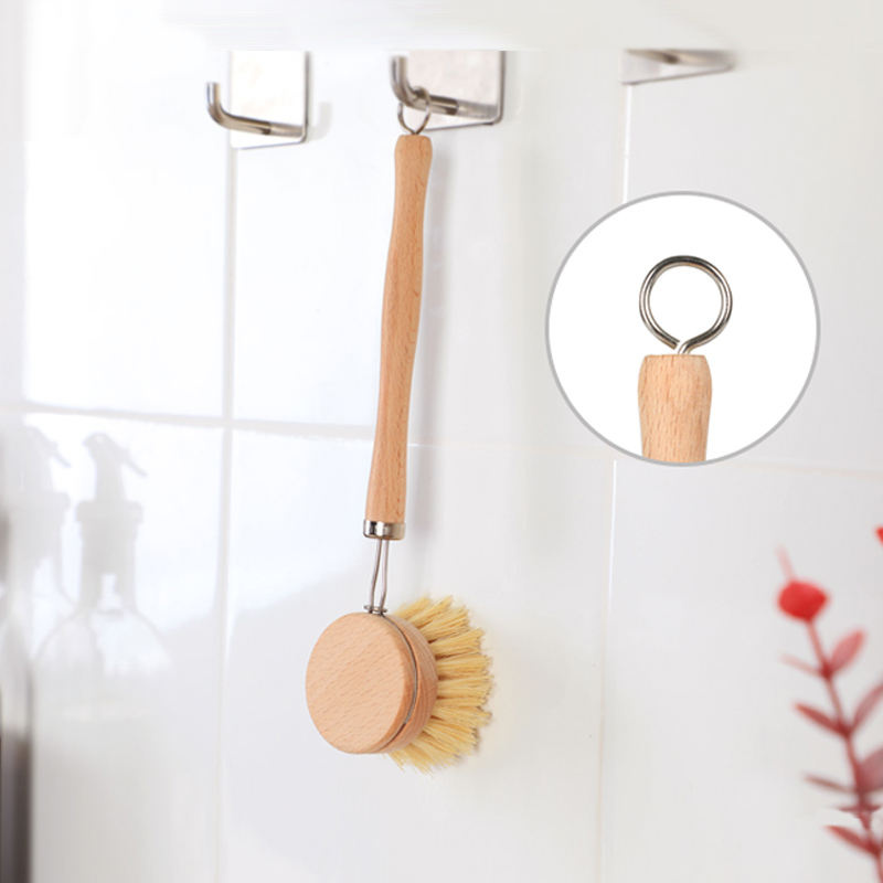 Cleaning Dish Sponges &Scrubbers Bamboo Brush Brush Washer Wand Eco-Friendly Cleaning Natural Fibre Kitchen Brush Set